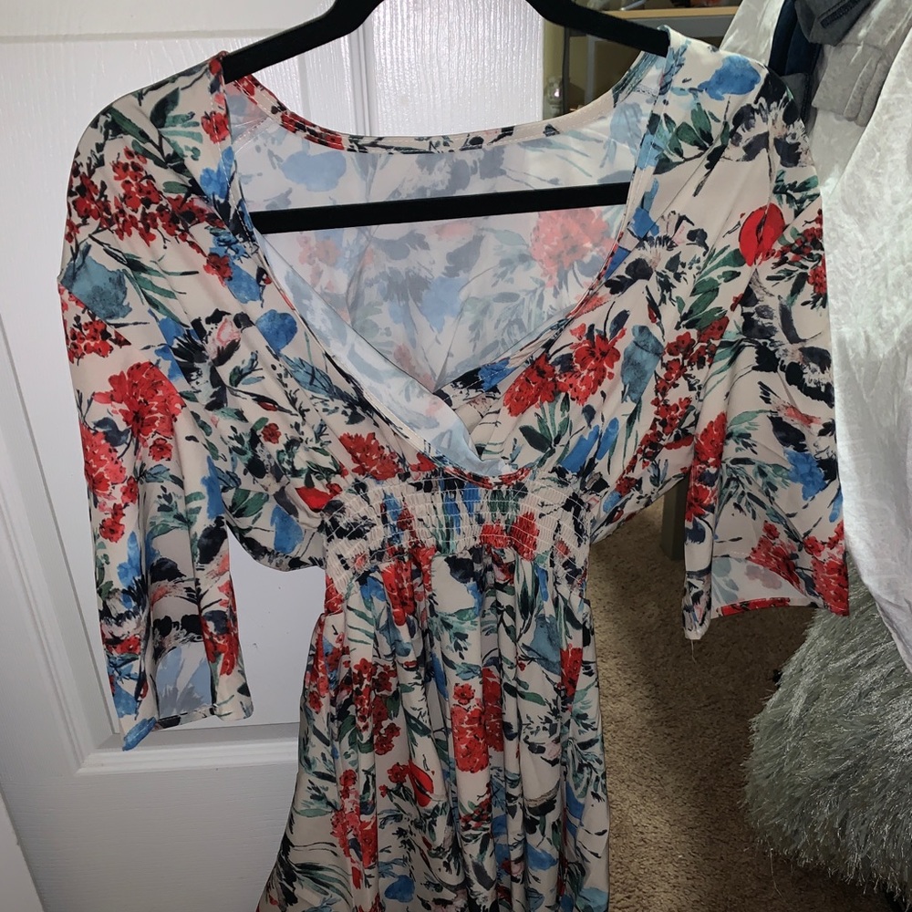 SHEIN flowy floral dress! Worn one time! Size L.